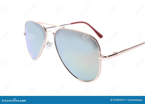 New Stylish Aviator Sunglasses Isolated On White Stock Image Image Of Beautiful Modern 251825477