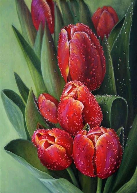 Pin by Юлия Железнякова on Живопись,фото,графика | Tulips art, Tulips ...