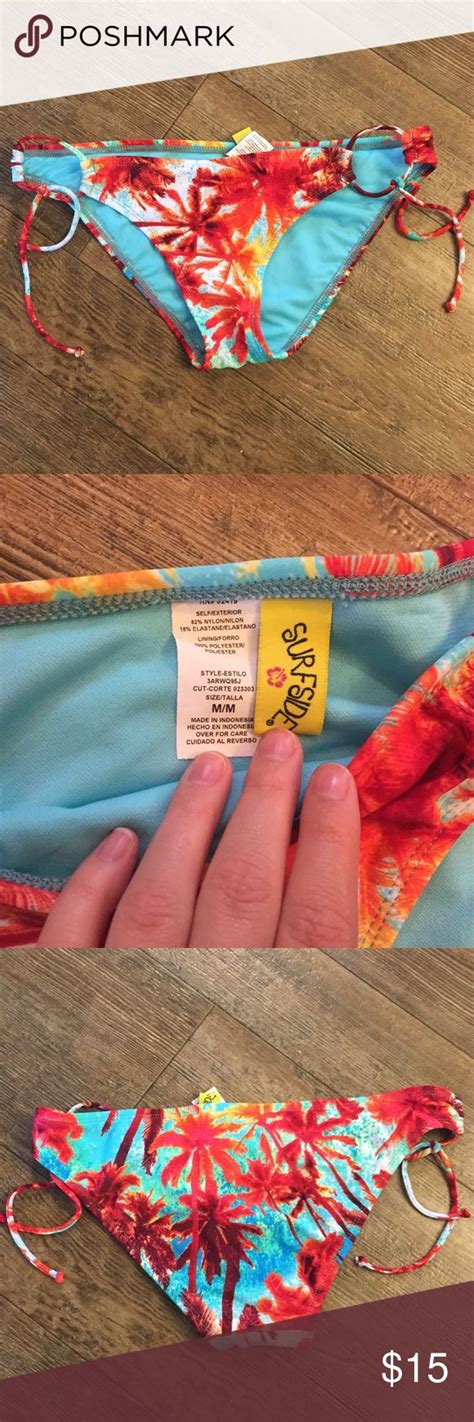 NWOT Blue Orange Tropical Bikini Bottom Bikinis Tropical Bikinis