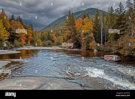 Slide Mountain in Baxter State Park, Maine, with stunning early Fall ...