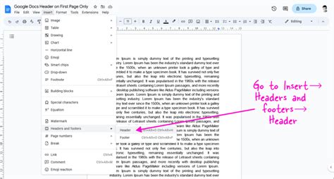 Google Docs Header On First Page Only 6 Easy Steps