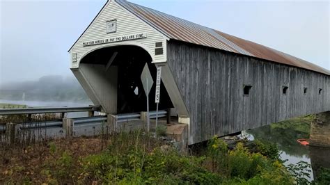 Longest Covered Bridge In The Usa Cornish Windsor Bridge Youtube