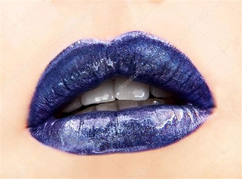 Blue Lips — Stock Photo © Cadovnik 9063877