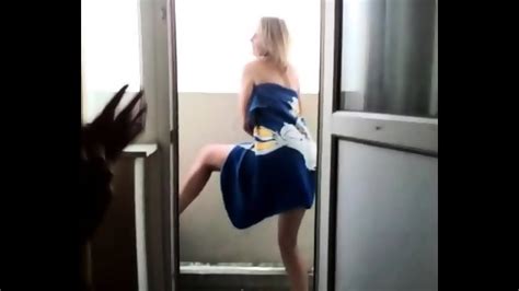 Naked Girlfriend On The Terrace