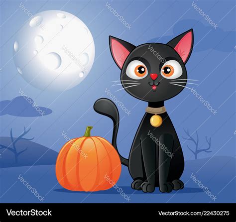 Cute Cartoon Black Cat In A Pumpkin Funny Vector Halloween 59 OFF