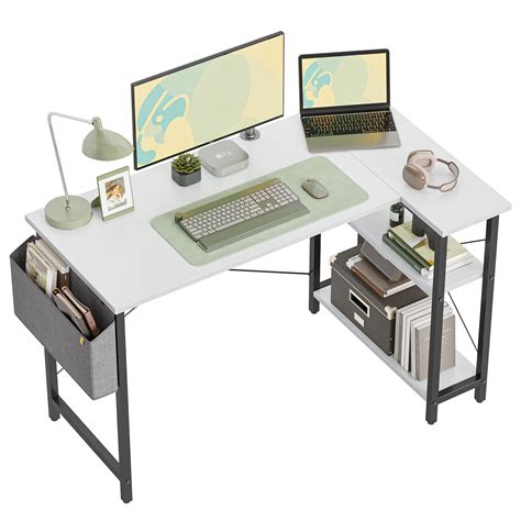 Buy Cubicubi Inch Small L Shaped Computer Desk With Storage Shelves