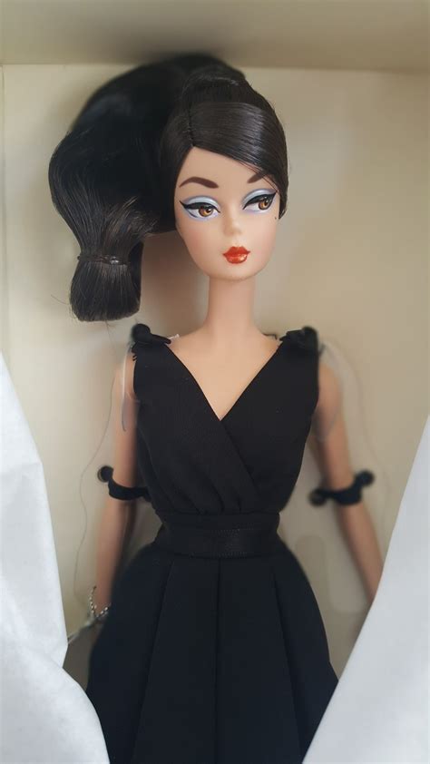 New Barbie BFMC Classic Black Dress Silkstone Brunette Poseable Body