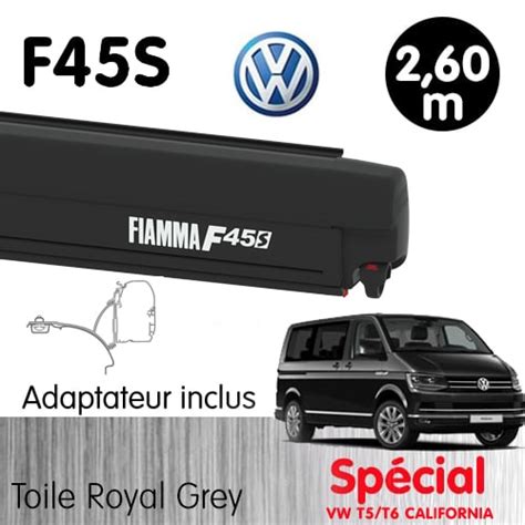 Store Fiamma F45S Noir 2m60 Royal Grey Pour VW T5 T6 California Ada