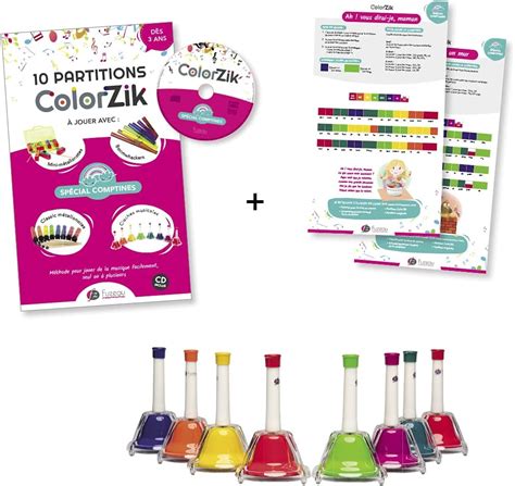 Fuzeau 78242 Lot Complet Colorzik Comptines Instrument Livre