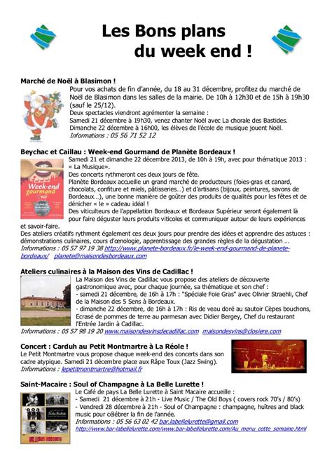 Les Bons Plans Du Week End Semaine N Par Florence Fichier Pdf