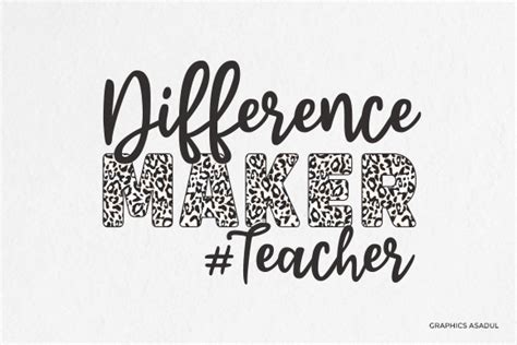 Difference Maker Teacher Sublimation Png Graphic By Graphics Asadul