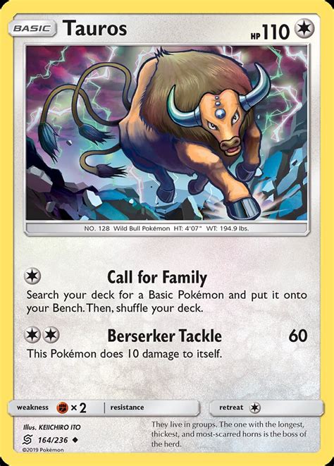 Tauros Pok Mon Myp Cards