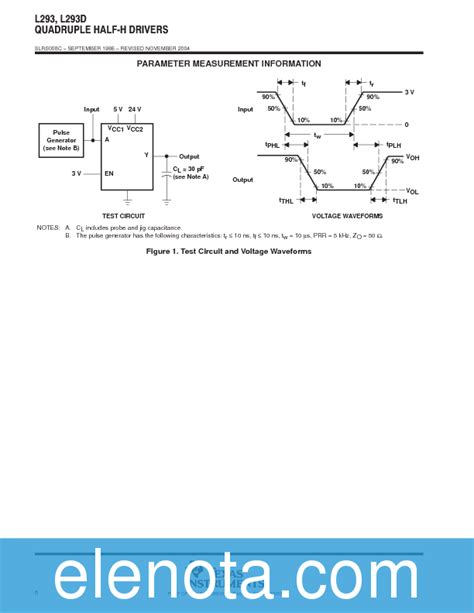 L293DNE Datasheet PDF 494 KB Texas Instruments Pobierz Z Elenota Pl