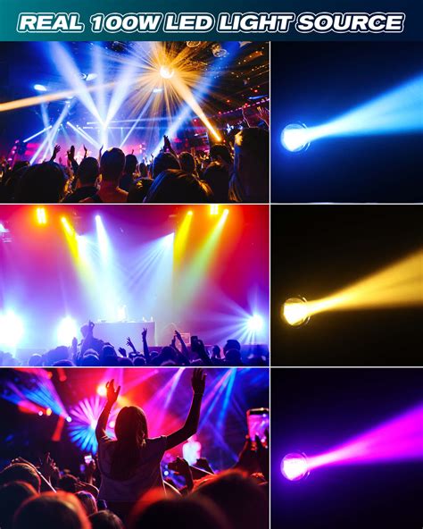 Pcs W Prism Gobo Moving Head Beam Led Rgbw Dmx Stage Light