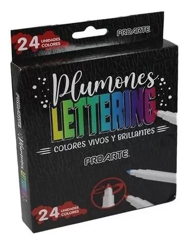 Plumones Lettering Punta C Nica Set Colores Proarte Cuotas Sin Inter S