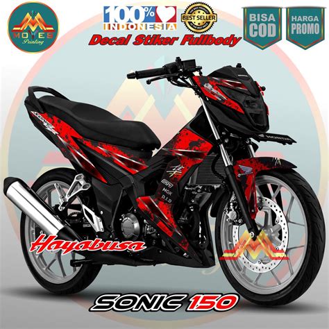 Jual Bisa Cod Decal Sticker Honda Sonic R Fullbody Custom Desain