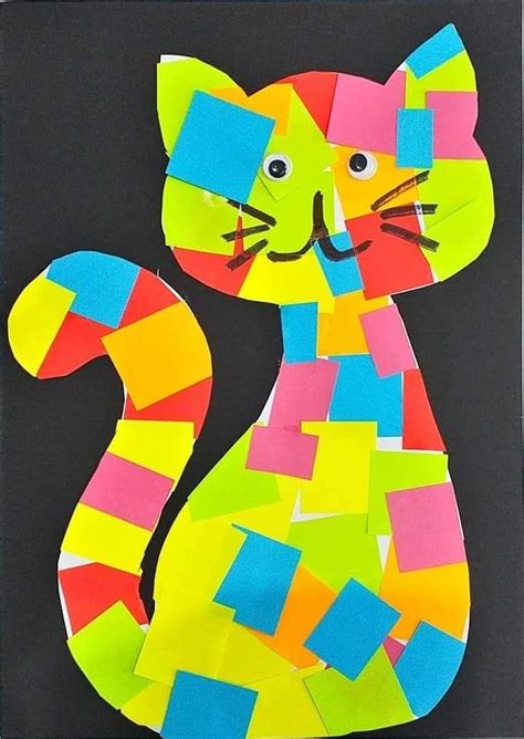 Atividades De Artes Usando Colagens Cat Crafts Preschool Preschool