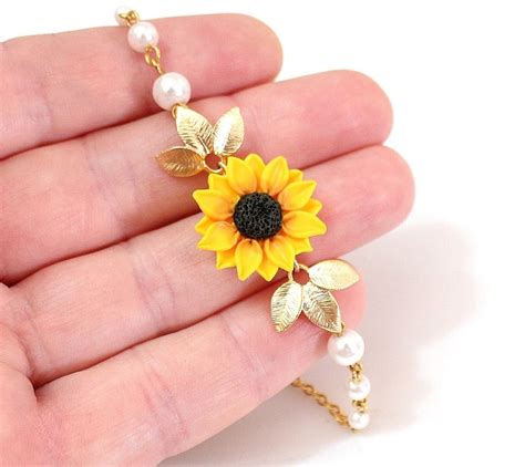 Sunflower Jewelry Bracelet Atelier Yuwa Ciao Jp