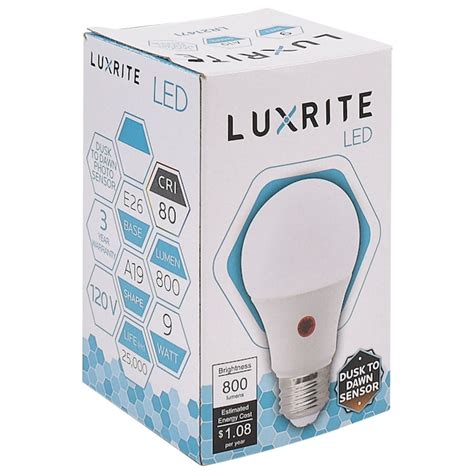 Luxrite 60 Watt Eq A19 Soft White Medium Base E 26 Led Specialty Light Bulb 4 Pack Lr21471