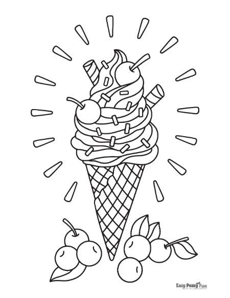 Printable Ice Cream Coloring Pages 30 Sheets Easy Peasy And Fun