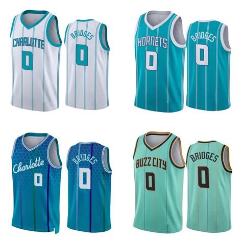 Miles Bridges Teal Basketball Jersey Men Youth S XXL White City Version ...