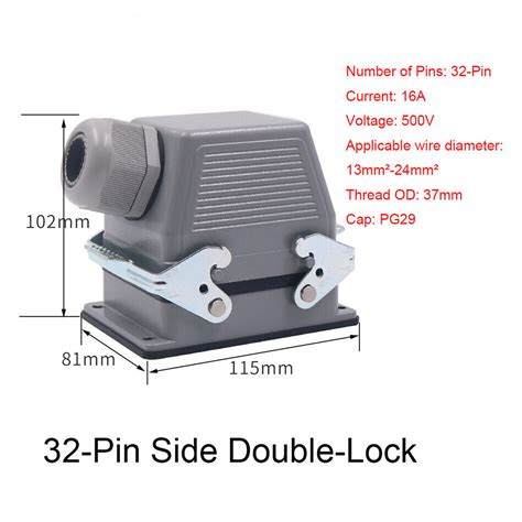 Hdc 16a Heavy Duty Connector Industrial Waterproof Aviation Plug Socket