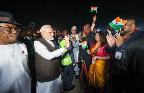 PM Modi Lands In Nigeria On First Leg Of 3 Nation Tour Gifted Key To