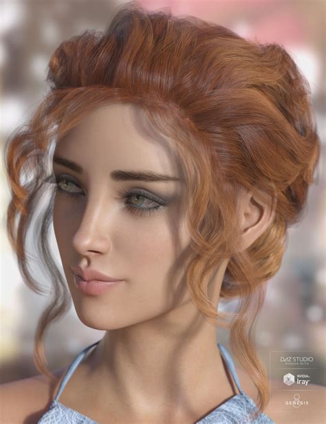 Ainsley Hair For Genesis 3 And 8 Female S Daz 3d