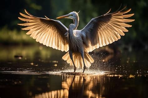 Premium Ai Image Bird With Wings Open