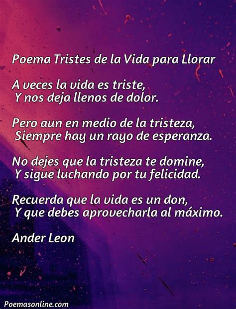 5 Mejores Poemas Tristes De La Vida Para Llorar Poemas Online