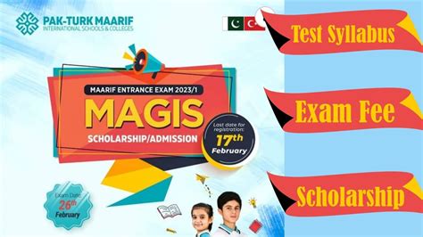 Pak Turk International School College Scholarship Admission Test