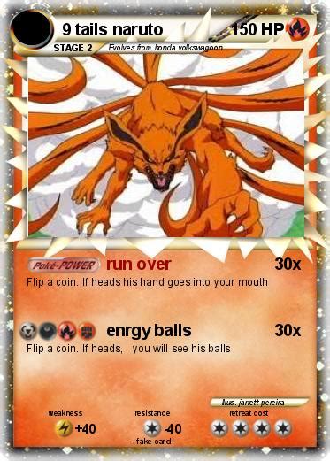 Pokémon 9 Tails Naruto Run Over My Pokemon Card