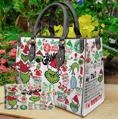 Custom Grinch Leather Bag Grinch Women Bags And Purses Gri Inspire