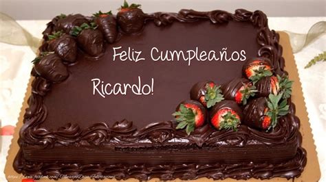 Feliz Cumple Ricardo Tartas Felicitaciones de cumpleaños para