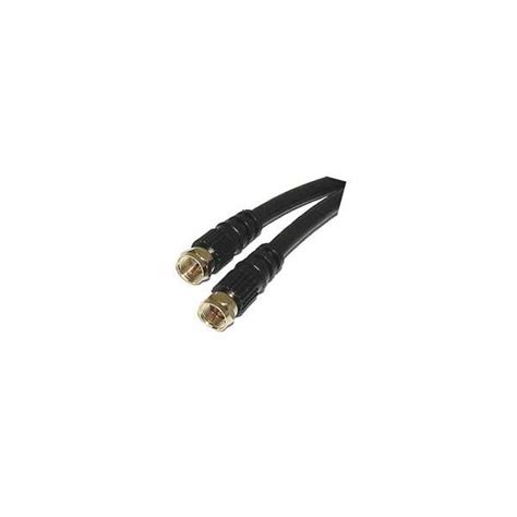 Rg 6 Coax Cable W Gold F Connectors Black 3