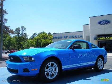 2010 Grabber Blue Ford Mustang V6 Coupe 28196323 Car Color Galleries