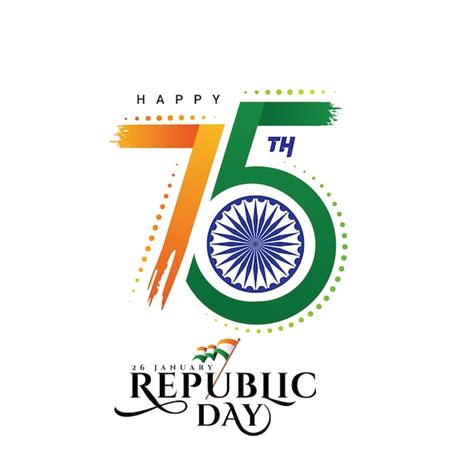 Premium Vector 75th Indian Republic Day Greeting Design