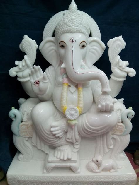 Sharma Murti White Ganesh Marble Moorti At Rs In Jaipur Id