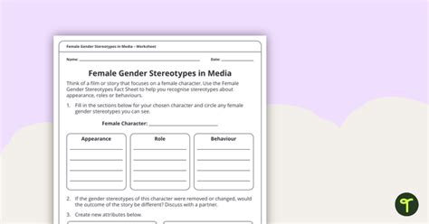 Gender Stereotypes Teach Starter