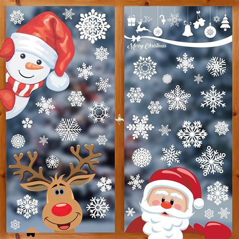 Christmas Decorations Christmas Window Clings Re Appliable Etsy