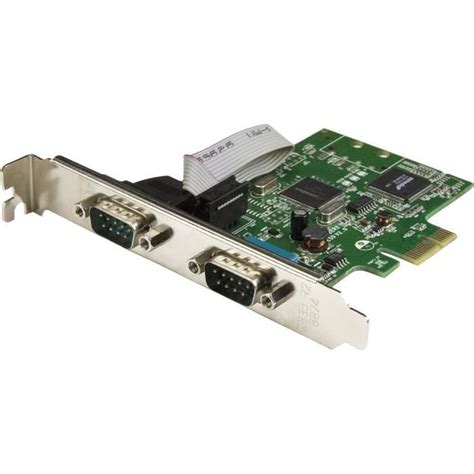 Carte Pci Express À 2 Ports Série Db9 Rs232 Adaptateur Pcie Série