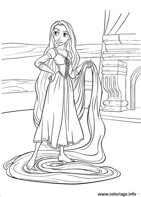 Coloriage Princesse Raiponce Disney Dessin Raiponce à Imprimer