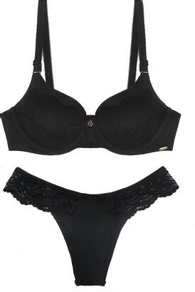 SHEKINI Bra And Panty Sets For Women Floral Lace Push Up Bras Underwire Padded Lingerie Set