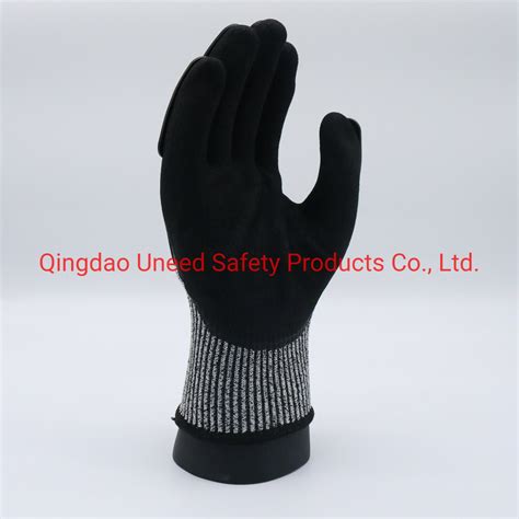 Sandy Foam Nitrile Coated Tpr Anti Cut And Impact Resistant Gloves