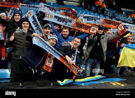 Shakhtar Donetsk Fans Show Their Support Before The Game Stock Photo