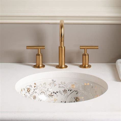 Kohler Mille Fleurs Gold And Platinum Undercounter Basin With Kohler