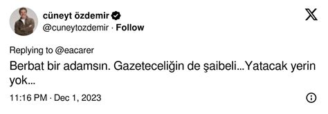 Gazeteci Kavgas C Neyt Zdemir Ile Erk Acarer Twitterda Kap T