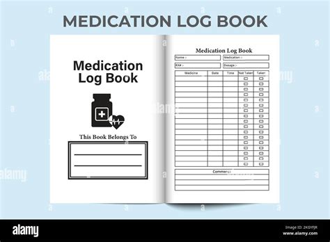 Cuaderno Interior De Medicaci N Kdp Plantilla De Libro De Registro De