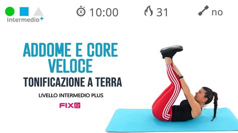 Tonificazione Addome Esercizi Addominali E Core Stability 10 Minuti