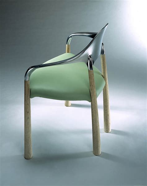 Armchair In Oak With Leather Upholstery Makers Eye